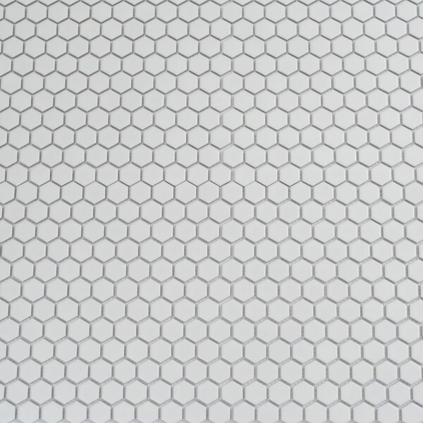 Apollo Tile Cirkel Hex 10.2 in. x 11.8 in. Matte White Porcelain Mosaic Wall and Floor Tile, 10PK ORB881H19WTMA - main